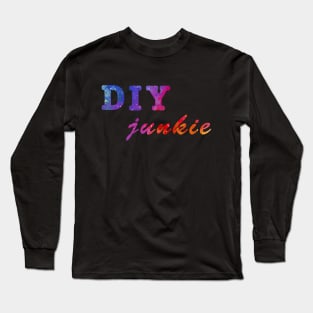 diy junkie rainbow colorful Long Sleeve T-Shirt